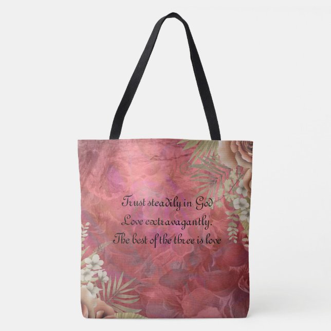 Blommigt Tropical I Women's Tote Tygkasse (Framsida)