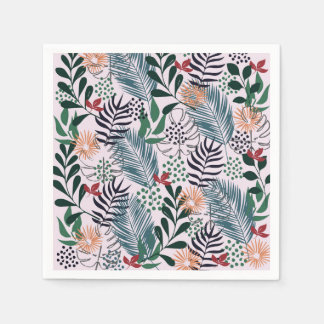 Blommigt Tropical Mönster Pappersservett