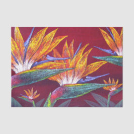 Blommigt Tropical Paradise Red Hawaiian Decoupage