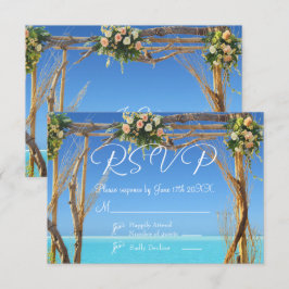 Blommigt Tropical Summer Beach Wedding OSA kort