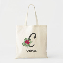 Blommigt tropiska bouquet monogram brev ’C’ Tygkasse