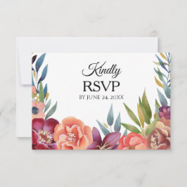 Blommigt Tropiskt Burgundy & OSA 3-målkort