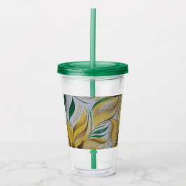 Blommigt Tumbler Take Away Mugg