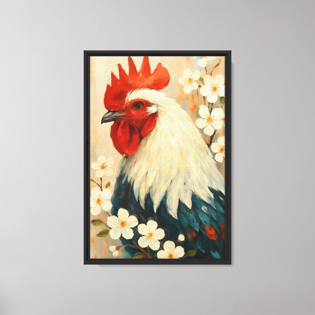 Blommigt Tupp Wall Art Art Canvastryck (Framsida)