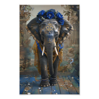 Blommigt Tusk Fototryck