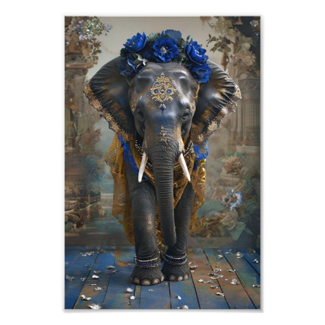 Blommigt Tusk Fototryck (Framsidan)