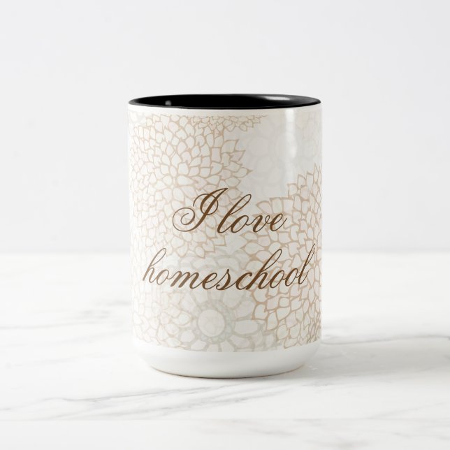 Blommigt två tonade Två-Tonad mugg (Center)