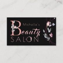Blommigt-typografi glitter-rosa svart bläcksalon