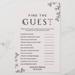 Blommigt Typografi - hitta gästspel Flygblad