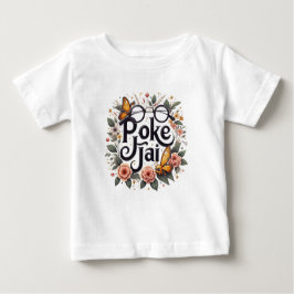 Blommigt Typografi med Quirky Charm T Shirt