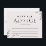 Blommigt Typography Giftermål Advice-kort Rådkort<br><div class="desc">Dessa giftermål-rådgivningskort för blommigt är perfekten för en mottagning eller möhippa från elegant bröllop. Den romantiska designen har en enkel text som dekoreras med blommor,  botaniska kanter och en subtil  bakgrund. Anpassa korten med namn i bruden och brudgummen.</div>