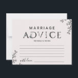 Blommigt Typography Giftermål Advice-kort Rådkort<br><div class="desc">Dessa giftermål-rådgivningskort för blommigt är perfekten för en mottagning eller möhippa från elegant bröllop. Den romantiska designen har en enkel text som dekoreras med blommor,  botaniska kanter och en subtil  bakgrund. Anpassa korten med namn i bruden och brudgummen.</div>