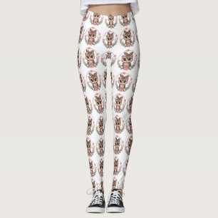 Blommigt Uggla Princess Leggings