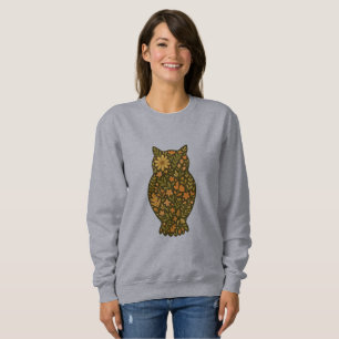 Blommigt Uggla Silhouette- Boho Botanical Woodland T Shirt