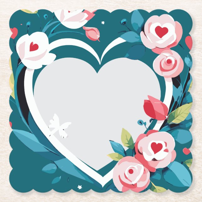 blommigt underlägg papper (Framsida)