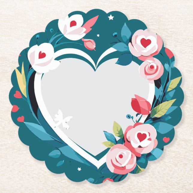 blommigt underlägg papper (Framsida)