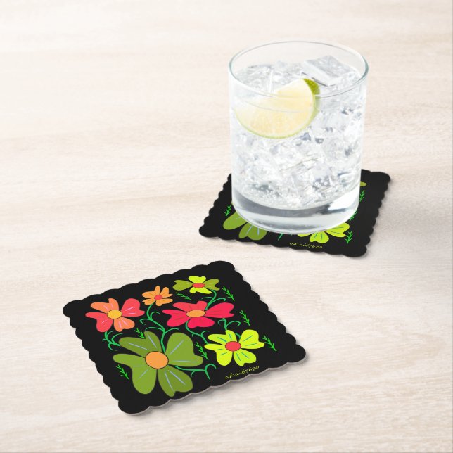 Blommigt Underlägg Papper (Insitu)