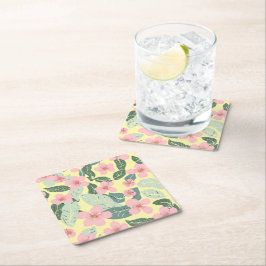 Blommigt Underlägg Papper Kvadrat