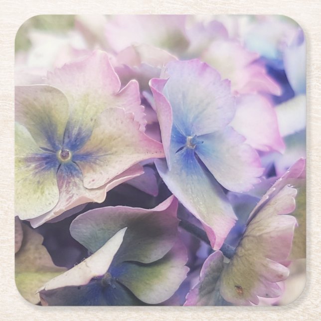 Blommigt Underlägg Papper Kvadrat (Framsidan)