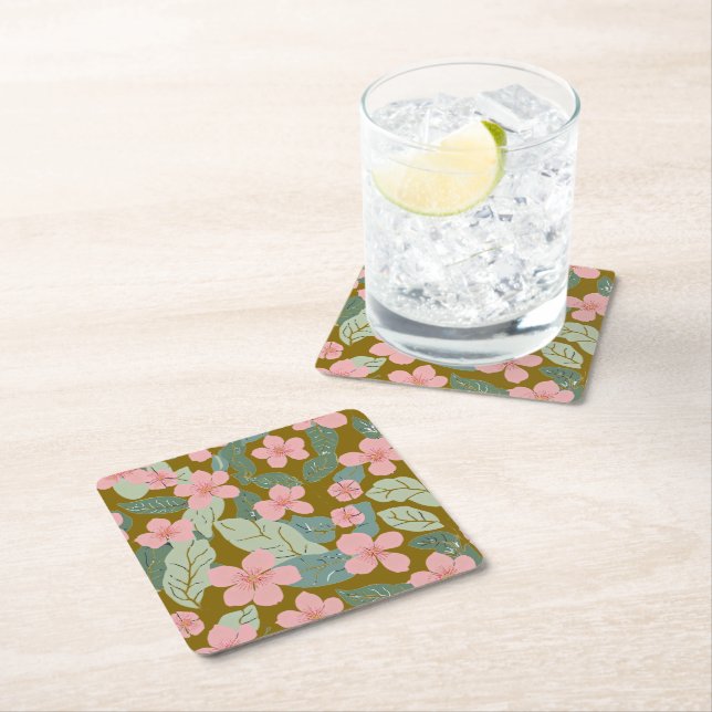 Blommigt Underlägg Papper Kvadrat (Insitu)