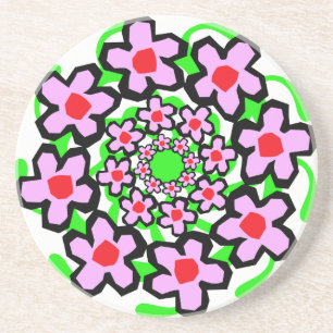 Blommigt Underlägg Sandsten