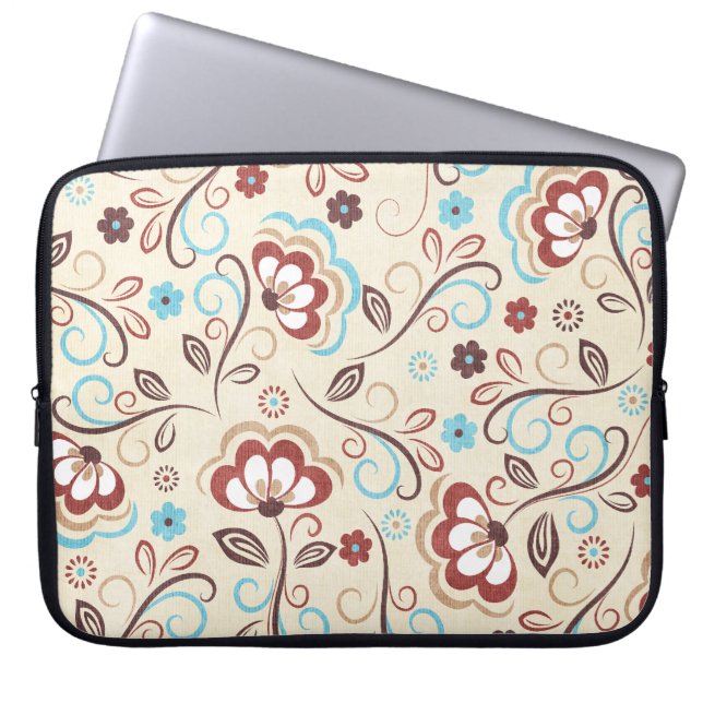 Blommigt undrar om Laptop sleeve skyddar Fodral (Framsidan)