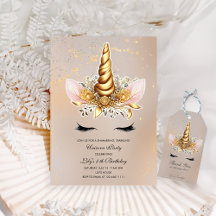 Blommigt Unicorn födelsedagsfest