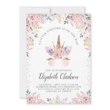 Blommigt Unicorn Princess Baby Shower