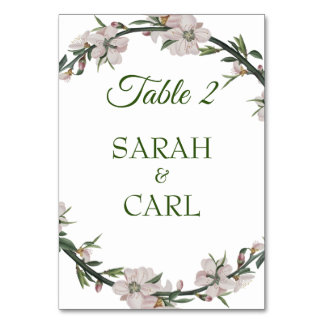 Blommigt Utandning Bordsnummer