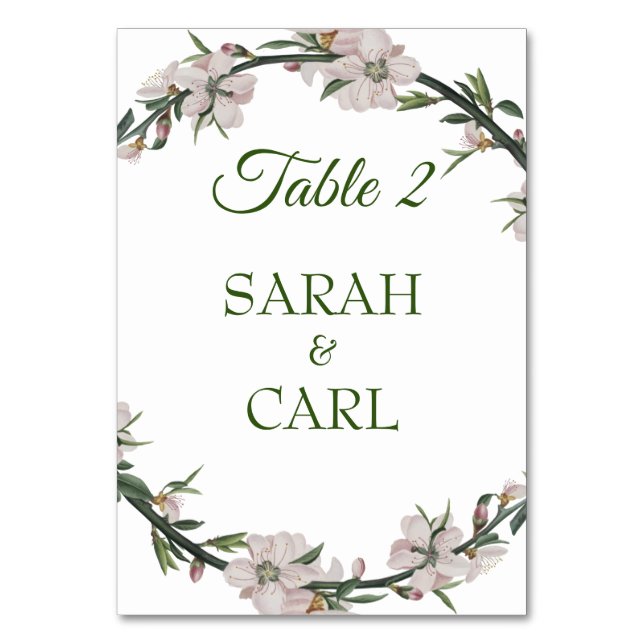 Blommigt Utandning Bordsnummer (Framsidan)