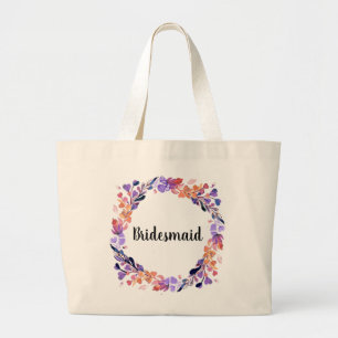 Blommigt Utandning Bridesmaid Jumbo Tygkasse