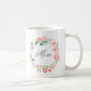 Blommigt Utandning Mors dag Mugg
