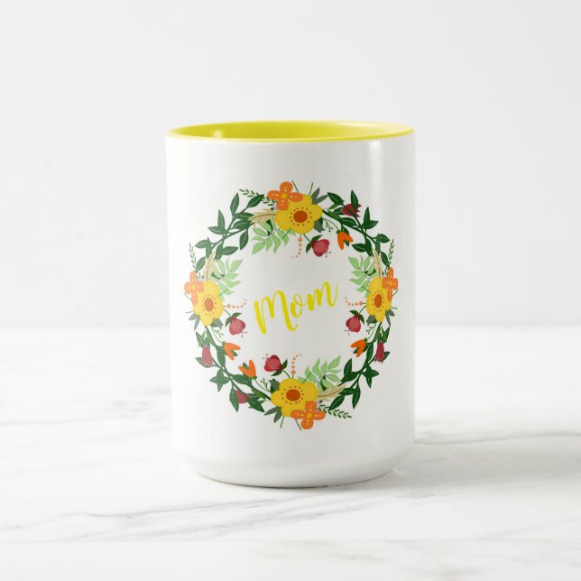 Blommigt Utandning Mugg (Center)