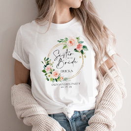 Blommigt Utandningssida för briden T Shirt