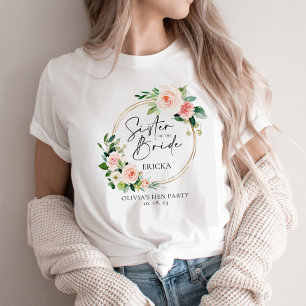 Blommigt Utandningssida för briden T Shirt
