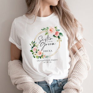 Blommigt utandningssida i groom T- Shirt T