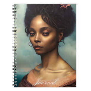 Blommigt Vacker Fantasy Female Journal Anteckningsbok