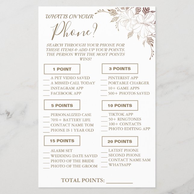 Blommigt Vad finns på din mobila spelkortsFlye i S Flygblad (Framsidan)