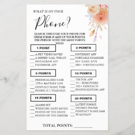 Blommigt Vad finns på ditt mobila Shower-spelkort Flygblad