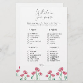 Blommigt vad som finns i ditt handväska