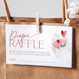 Blommigt Valentines Förminska babyskor för Raffle  Tilläggskort