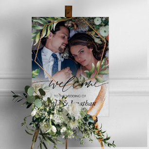 Blommigt Välkommen Bröllop Poster