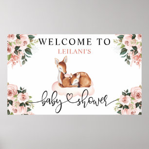 Blommigt Välkommen till Rosan för vattenfärgen Hjo Poster