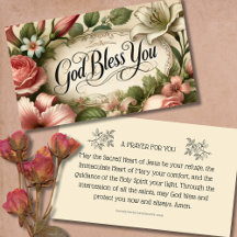 BLOMMIGT VÄLSIGNA DIG DU PRAYER HELIGA CARD