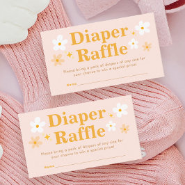 Blommigt Vår Baby Shower Diaper Raffle Tilläggskort