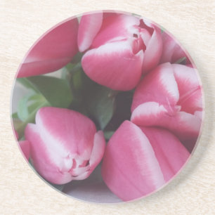 Blommigt Vår Bouquet of Rosa Tulips, Flowers Underlägg