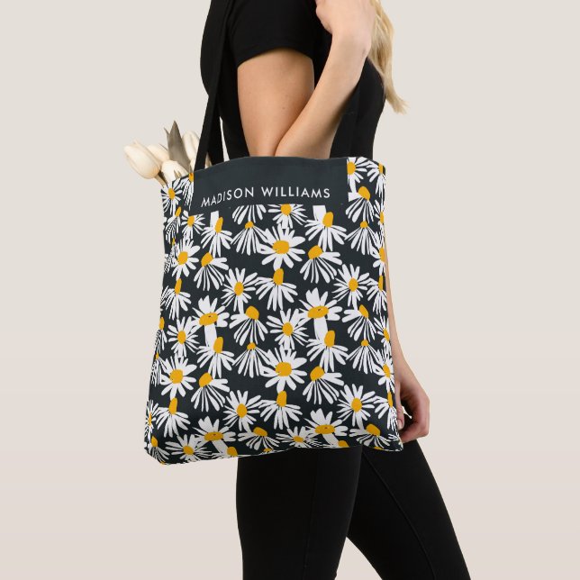 Blommigt Vår Daffodil Blooms Tote Bag Tygkasse (Närbild)