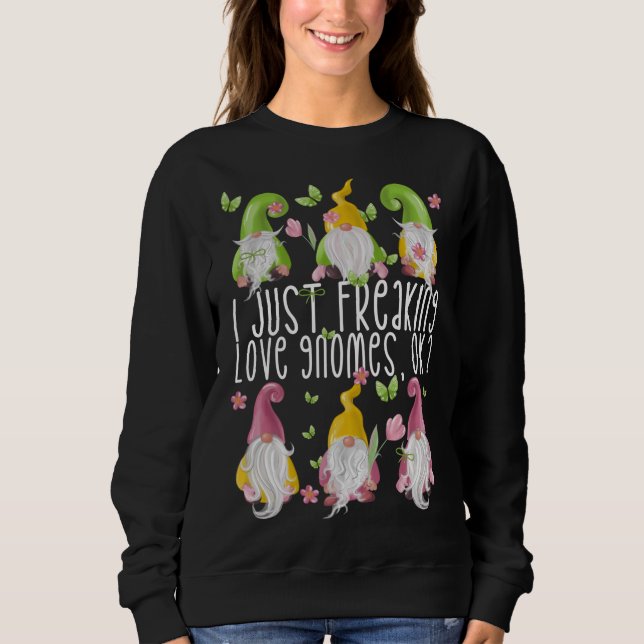 Blommigt Vår Gnome Quote Cute Summer Gnomes T Shirt (Framsida)