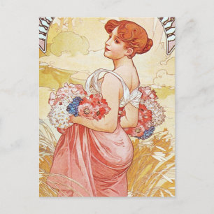 Blommigt Vår Goddess Vykort