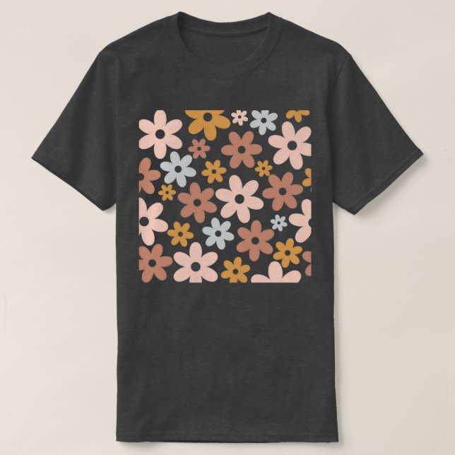 blommigt vår mönster t shirt (Design framsida)